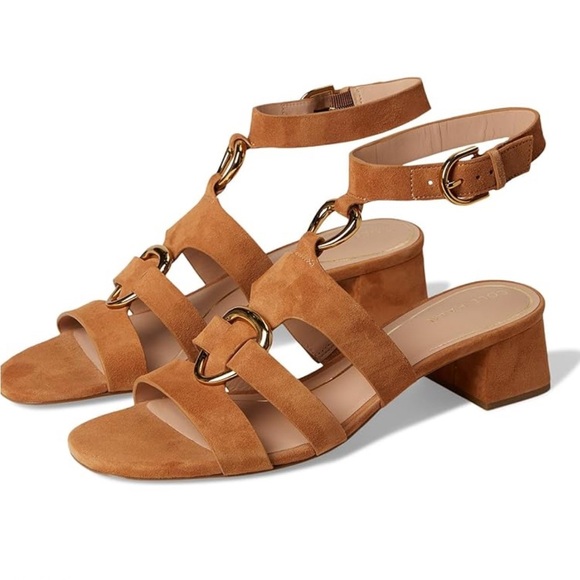 Cole Haan Shoes - NWT Cole Haan Tan Suede Block Heel Sandals